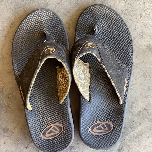 Reef Sandals Black/Leopard | Size: 8.5 - Picture 3 of 8